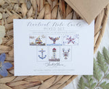 Nautical Pressed Flower Note Card Set