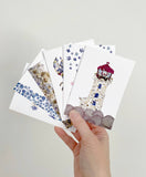 Nautical Pressed Flower Note Card Set