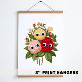 Magnetic Wooden Print Hangers 8"