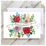 Congratulations Sea Glass Greeting Card
