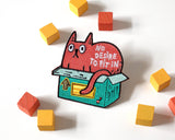 No Desire to Fit In - Cat Iron-On Patch