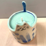 Soy Wax Candle in Reusable Ceramic Cat Container