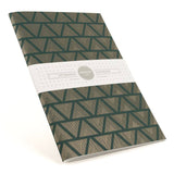 Triangles Foil Large Notebook: Plain Pages
