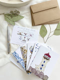 Nautical Pressed Flower Note Card Set