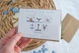 Nautical Pressed Flower Note Card Set