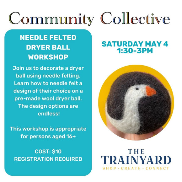 Decorate Your Own Needle Felted Dryer Ball Workshop