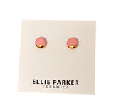 Classic Circle Ceramic Stud Earrings