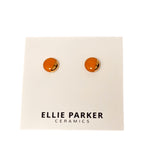 Classic Circle Ceramic Stud Earrings