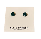 Classic Circle Ceramic Stud Earrings