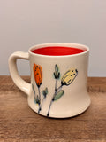 Pottery Mug with Hand Drawn Underglaze