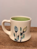 Pottery Mug with Hand Drawn Underglaze