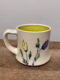 Pottery Mug with Hand Drawn Underglaze