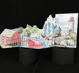 Peggy's Cove Lighthouse Tri-Fold Greeting Card
