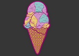 Moon Mist Ice Cream Vinyl Sticker