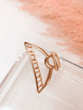 Metal Moon Claw Clip - Rose Gold