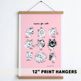 Magnetic Wooden Print Hangers: Large 12"