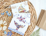 Nautical Pressed Flower Note Card Set