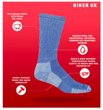 JB Field's Hiking Sock XL - Black & Grey