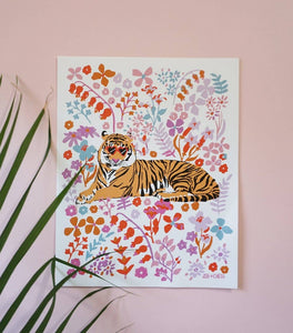 Flower Tiger 11"x14" Art Print *FINAL SALE*
