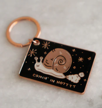 Comin' In Hot Snail Keychain