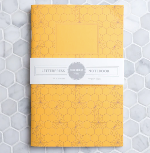 Honeycomb Letterpress Notebook - Large