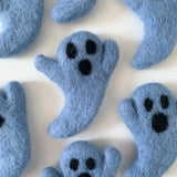 Blue Felted Ghost