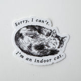 Indoor Cat Vinyl Sticker