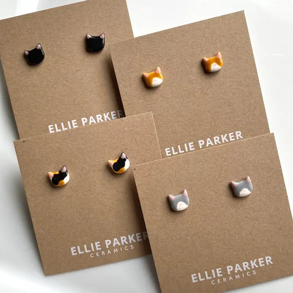 Ceramic Cat Earrings