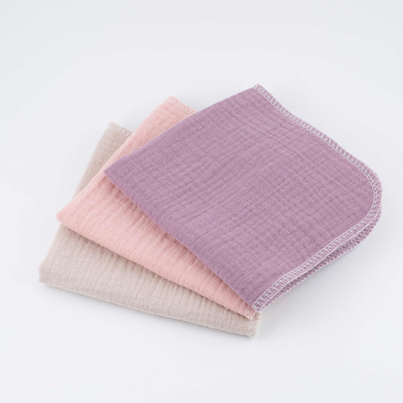 Washcloths - Organic Muslin: Rose Garden