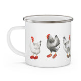 Hens in Slippers Enamel Mug