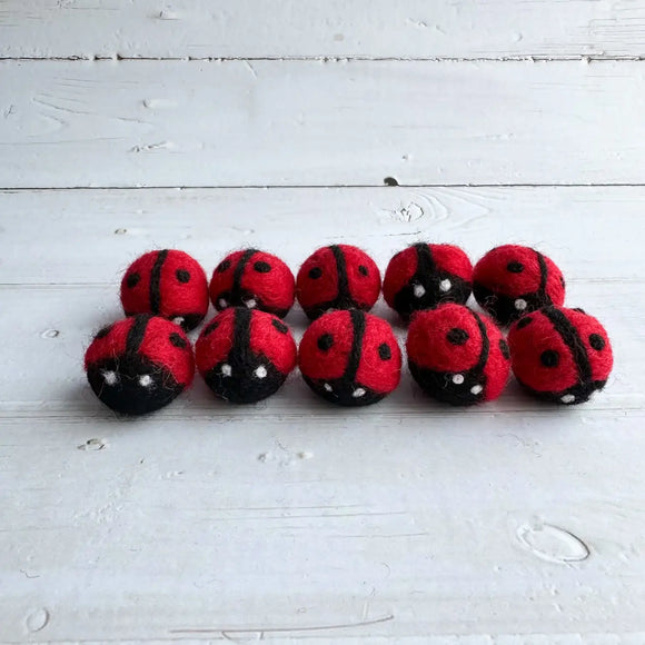 Felt Ladybug (one)