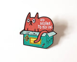 "No Desire to Fit In" Cat Iron-On Patch