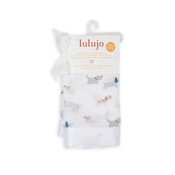 2-pack Muslin Security Blankets - Puppies
