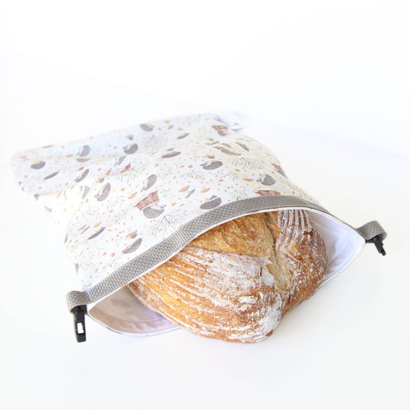 Reusable Bread Bag - Hedgehog print