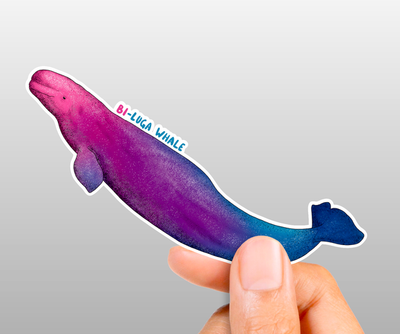 Bi-Luga Whale Sticker