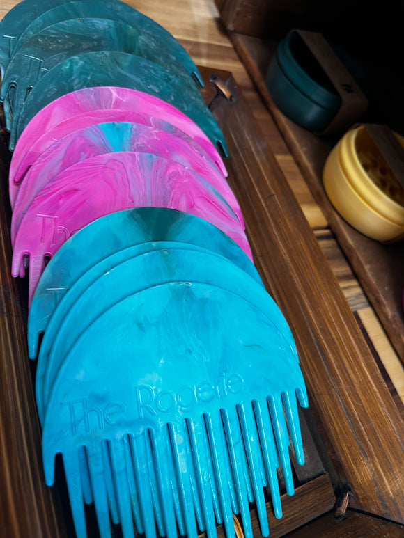 Wide-Tooth 3D Printed Comb - Pink
