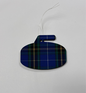 Tartan Curling Stone ornament