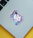 Hanging on by a Thread - Vintage Kitten Vinyl Sticker