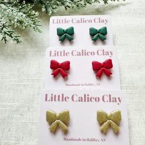 Bow Studs - Polymer Clay Earrings