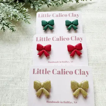 Bow Studs - Polymer Clay Earrings