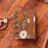 Terracota Floral Mini Book Keychain