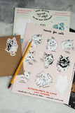 Names for Cats 8" x 10" Vinyl Sticker Sheet