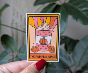 Pumpkin Spice Tarot Card sticker