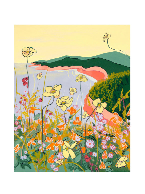 Jewelweeds and Rosehips Art Print 8.5 x 11