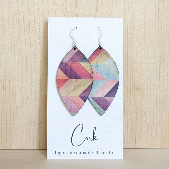 Herringbone Cork Earring