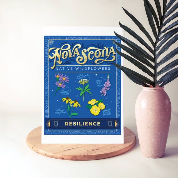 Nova Scotia Native Wildflowers Print (Resilience) - 8x10