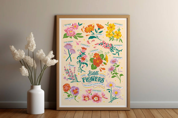 Edible Flowers 11x14 Art Print