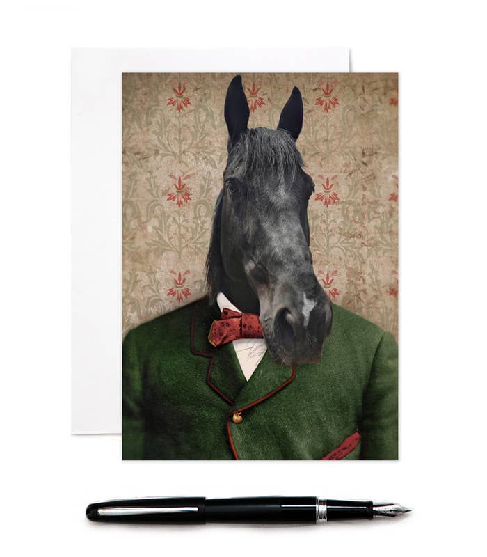 Handsome Drakker Everyday Horse Greeting Card – Trainyard Store