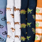 Men's Green Dinosaur Socks: Men's 7 - 12