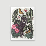 ‘Marcelo the Cat’ Linocut Art Card
